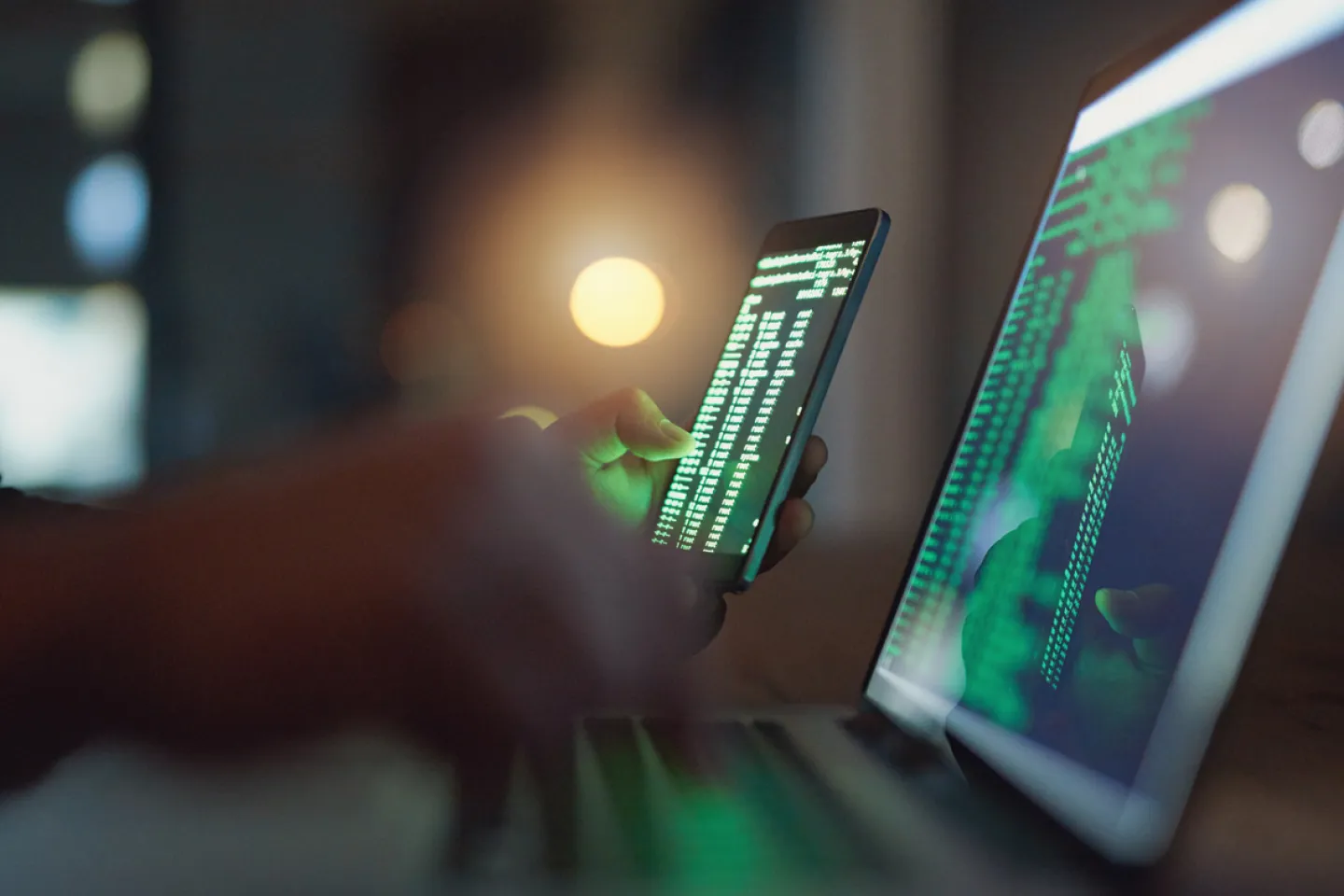 Financial data being displayed across a range of devices